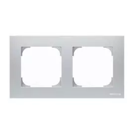 Рамка ABB 2CLA857200A1301 2-постовая, серебристый алюминий, серебристый алюминий