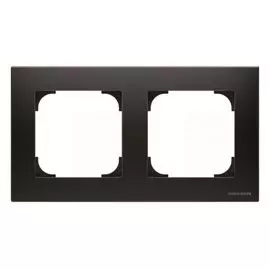 Рамка ABB 2CLA857200A1501 2-постовая, чёрный бархат