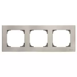 Рамка ABB 2CLA857300A1401 3-постовая, нержавеющая сталь