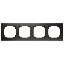 Рамка ABB 2CLA857400A1501 4-постовая, чёрный бархат