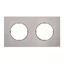 Рамка ABB 2CLA867200A4001 2-постовая, нержавеющая сталь