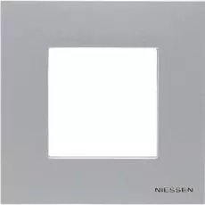 Рамка ABB N2271 PL 1-постовая, 2-модульная, IP20 (серебро)