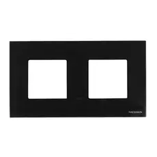 Рамка ABB N2272 CN 2-постовая, 2+2 модуля, IP20 (черное стекло)