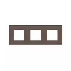 Рамка ABB N2273 CC 3-постовая, 2+2+2 модуля, IP20 (кофейное стекло)