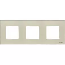 Рамка ABB N2273 CP 3-постовая, 2+2+2 модуля, IP20 (жемчужное стекло)