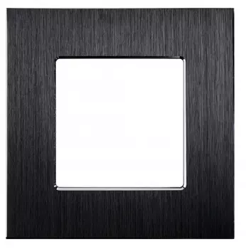 Рамка алюминиевая Sibling Powerframe-1AB 1 пост черная