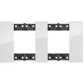 Рамка BTicino KA4802M2DW LIVING NOW 2 поста (2+2 модуля). Цвет "Лед"