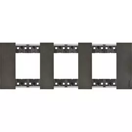 Рамка BTicino KA4802M3NG LIVING NOW 3 поста (2+2+2 модуля). Цвет "Космоc"