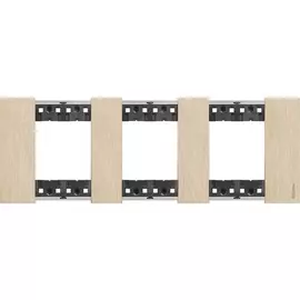 Рамка BTicino KA4802M3ZW LIVING NOW 3 поста (2+2+2 модуля). Цвет "Золото"