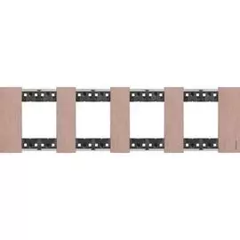 Рамка BTicino KA4802M4ZM LIVING NOW 4 поста (2+2+2+2 модуля). Цвет "Медь"