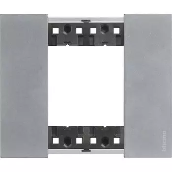 Рамка BTicino KA4802NW LIVING NOW 2 модуля. Цвет "Луна"