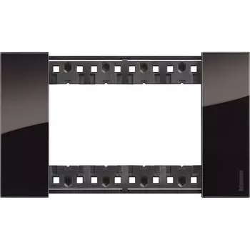 Рамка BTicino KA4804DG LIVING NOW 4 модуля. Цвет "Ночь"