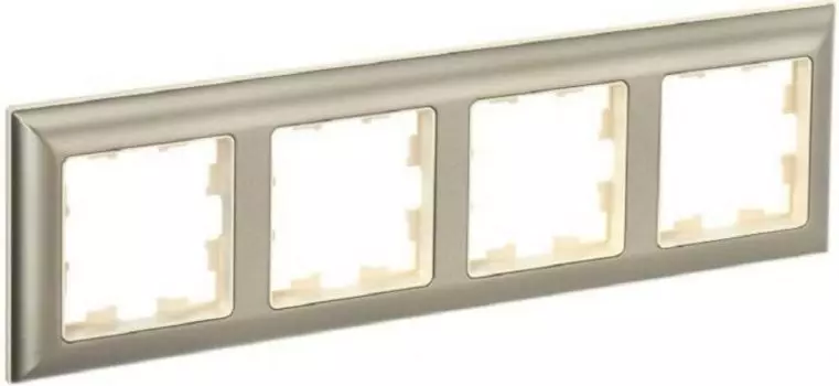 Рамка четверная IEK BR-M42-12-3-K10 BRITE РУ-4-Бр Бежевый/Шампань
