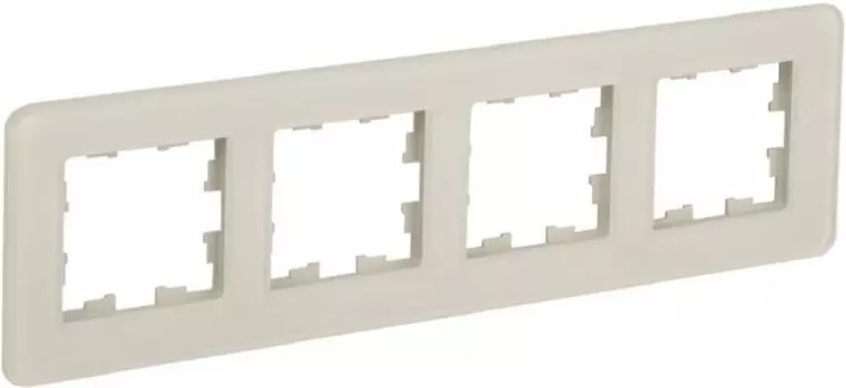 Рамка четверная IEK BR-M42-G-41-K98 BRITE РУ-4-2-Бр Стекло песчаный RE