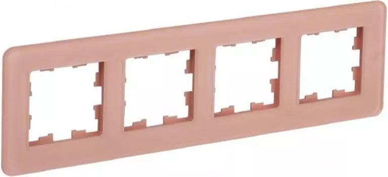 Рамка четверная IEK BR-M42-G-41-K97 BRITE РУ-4-2-Бр Стекло Дымчатый RE
