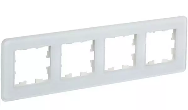Рамка четверная IEK BR-M42-G-41-K01 BRITE РУ-4-2-Бр Стекло Белый RE