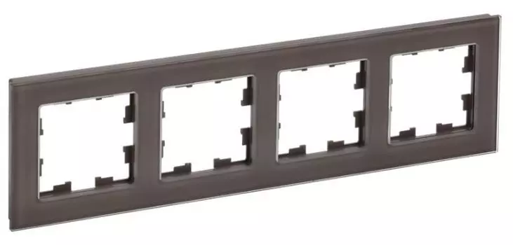 Рамка четверная IEK BR-M42-G-K45 BRITE РУ-4-2-БрТБ Стекло Бронза
