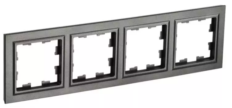 Рамка четверная IEK BR-M42-K45 BRITE РУ-4-БрТБ Бронза