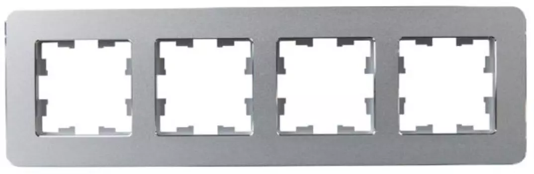 Рамка четверная IEK BR-M42-M-01-K47 BRITE РУ-4-1-Бр Металл Алюминевый RE