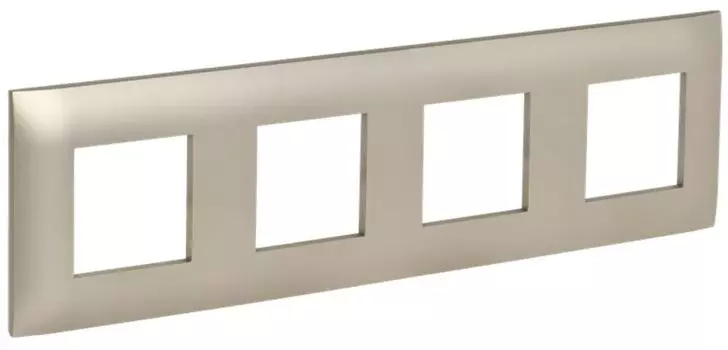 Рамка четверная IEK SK-M42-K37 SKANDY SK-F04Sh шампань