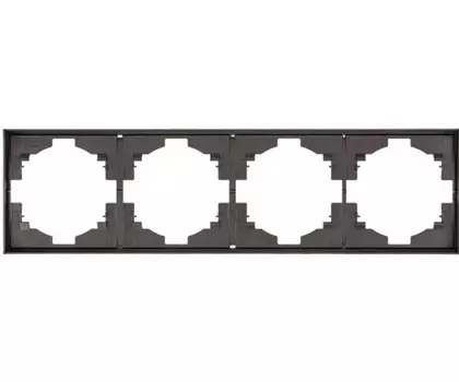 Рамка четверная KRANZ KR-78-0754-6 MIELE STRONG графит