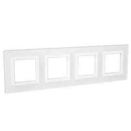 Рамка из натурального стекла DKC 4400828 для встраиваемых в стену ЭУИ серии Avanti, белая, 8 модулей, "Avanti"