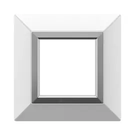 Рамка из металла DKC 4400852 для встраиваемых в стену ЭУИ серии Avanti, белая, 2 модуля, "Avanti"