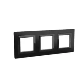 Рамка из натурального стекла DKC 4402826 для встраиваемых в стену ЭУИ серии Avanti, чёрная, 6 модулей, "Avanti"