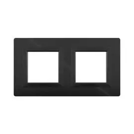 Рамка из алюминия DKC 4402834 для встраиваемых в стену ЭУИ серии Avanti, чёрная, 4 модуля, "Avanti"