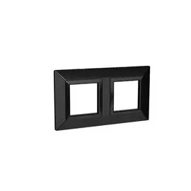 Рамка из металла DKC 4402854 для встраиваемых в стену ЭУИ серии Avanti, чёрная, 4 модуля, "Avanti"