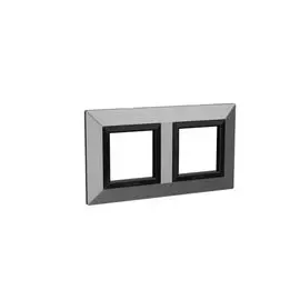 Рамка из металла DKC 4403854 для встраиваемых в стену ЭУИ серии Avanti, тёмно-серая, 4 модуля, "Avanti"