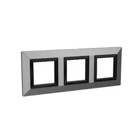 Рамка из металла DKC 4403856 для встраиваемых в стену ЭУИ серии Avanti, тёмно-серая, 6 модулей, "Avanti"