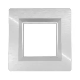 Рамка из алюминия DKC 4404832 для встраиваемых в стену ЭУИ серии Avanti, серая, 2 модуля, "Avanti"