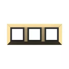 Рамка из металла DKC 4408856 для встраиваемых в стену ЭУИ серии Avanti, золотая, 6 модулей, "Avanti"