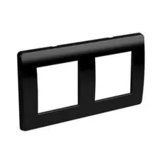 Рамка DKC 75012B на 2+2 модуля (двухместная), черная, "Brava"