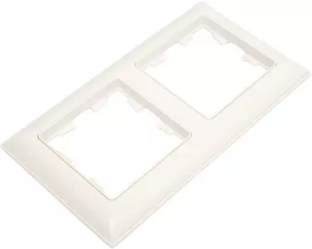 Рамка двойная IEK BR-M22-12-K01 BRITE РУ-2-Бр Белый/Белый