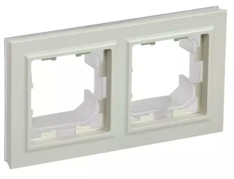 Рамка двойная IEK BR-M22-44-K10 BRITE IP44 РУ-2-БрКр-44 Бежевый