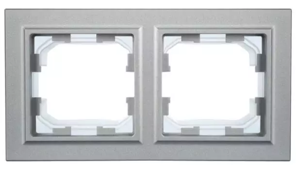 Рамка двойная IEK BR-M22-44-K47 BRITE IP44 РУ-2-БрА-44 Алюминевый