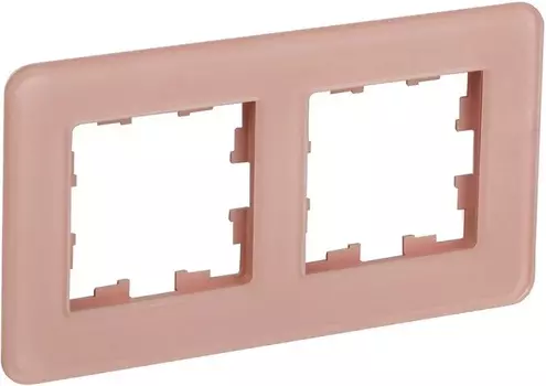 Рамка двойная IEK BR-M22-G-41-K97 BRITE РУ-2-2-Бр Стекло Дымчатый RE