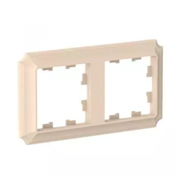 Рамка двойная Systeme Electric ATN101202 AtlasDesign ANTIQUE универсальная, Песочный