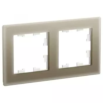 Рамка двойная Systeme Electric ATN320502 AtlasDesign NATURE Органическое стекло шампань