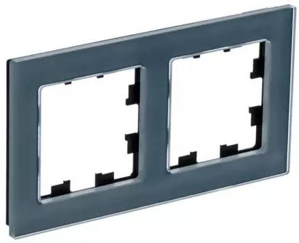 Рамка двойная Systeme Electric ATN360702 AtlasDesign NATURE Натуральное стекло Грифель