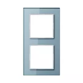 Рамка Jung AC582GLBLGR 2-ая A creation Стекло Серо-голубое