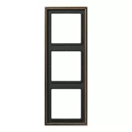 Рамка Jung ME2983AT 3-ая LS 990 Латунь Antik