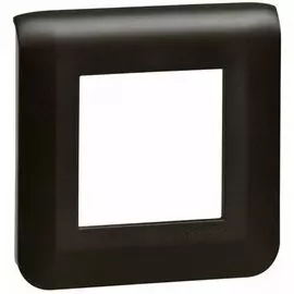Рамка Legrand 079042L - Программа Mosaic - 2 модуля, матовая черная