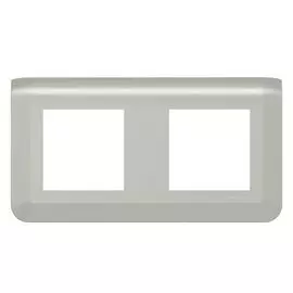 Рамка Legrand 079304L - Программа Mosaic - 2Х2 модуля, алюминий