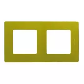 Рамка Legrand 672542 Etika - 2 поста, зелёный папоротник
