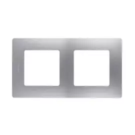 Рамка Legrand 672552 Etika - 2 поста, алюминий