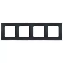 Рамка Legrand 672584 Etika - 4 поста, антрацит