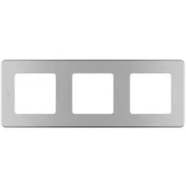 Рамка Legrand 673952 Inspiria алюминий - 3 поста